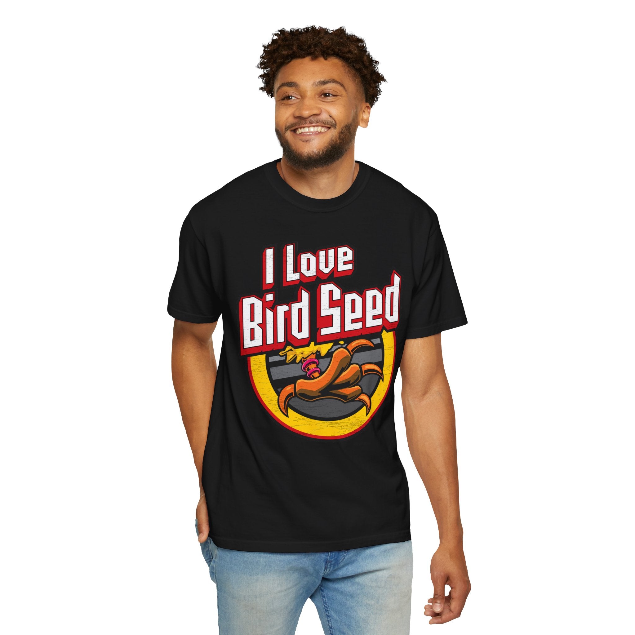 Silly Street "I Love Bird Seed" Unisex Garment-Dyed T-shirt