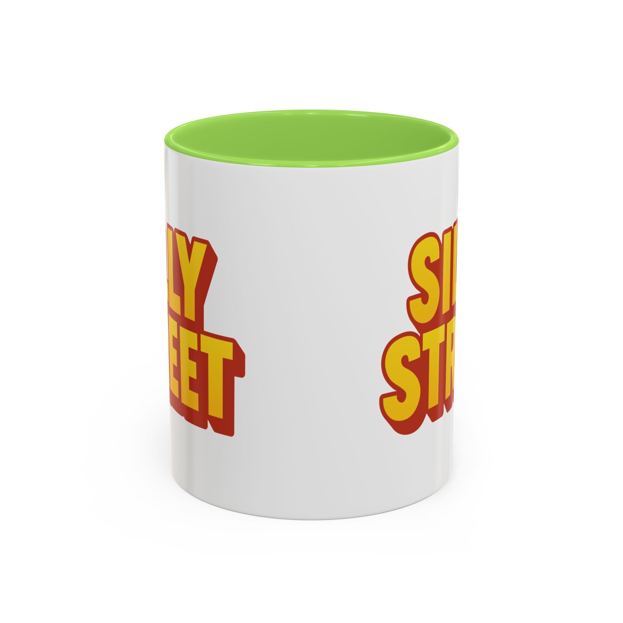 Silly Street Coffee Mug — Retro Bold Text Ceramic Mug (11oz & 15oz)