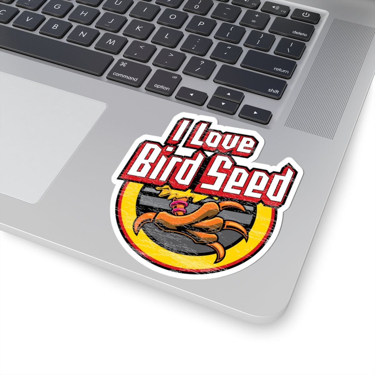 Kiss-Cut Sticker — "I Love Bird Seed" Silly Street