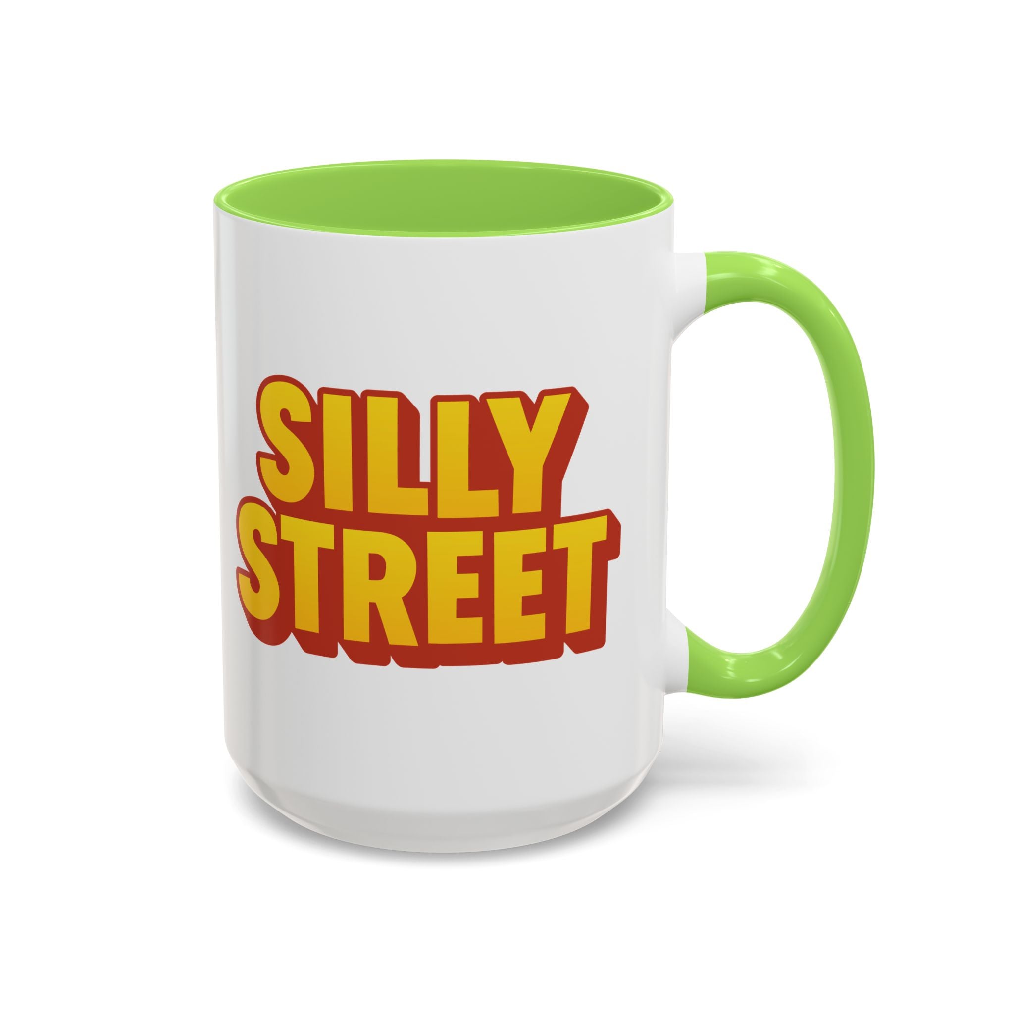 Silly Street Coffee Mug — Retro Bold Text Ceramic Mug (11oz & 15oz)