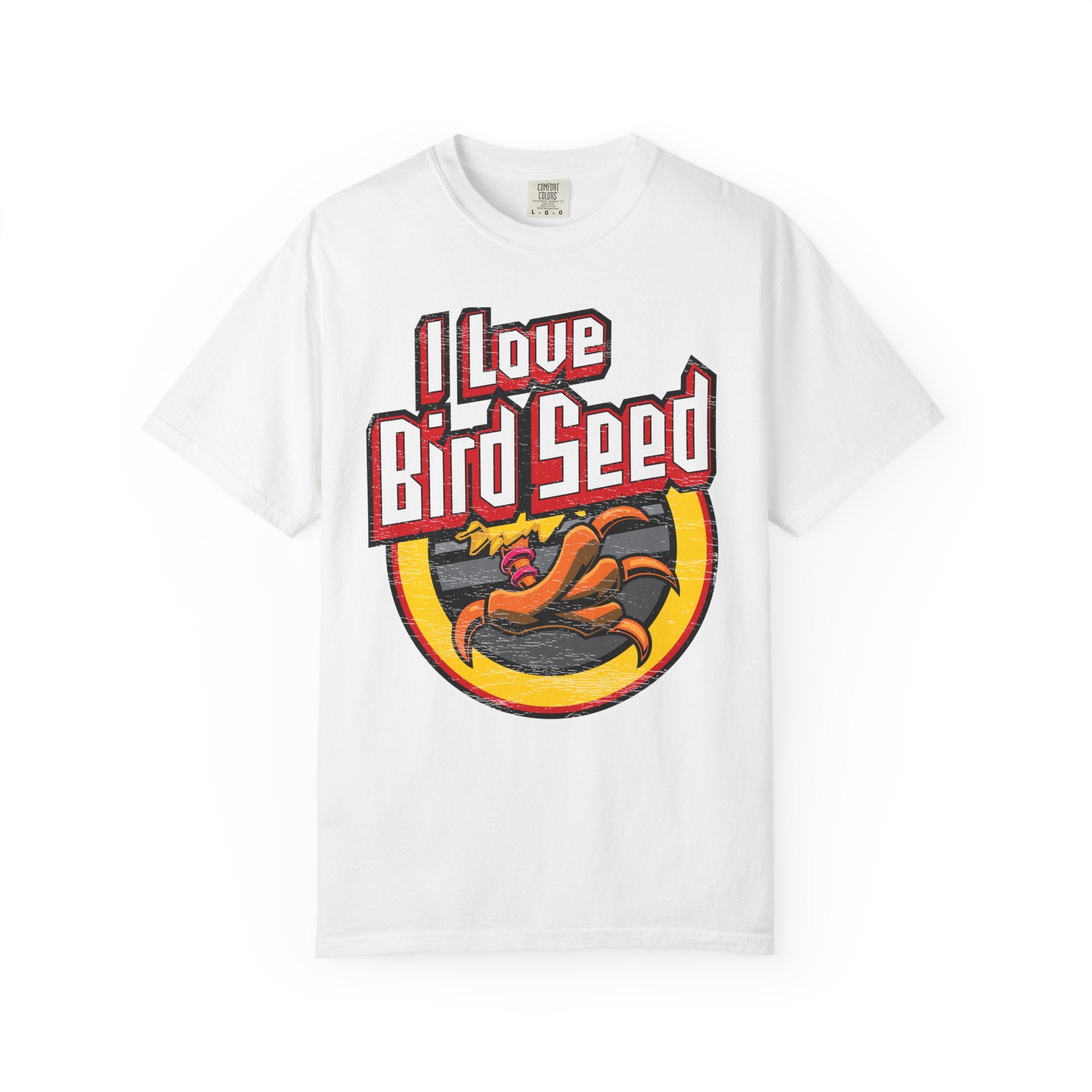 Silly Street "I Love Bird Seed" Unisex Garment-Dyed T-shirt
